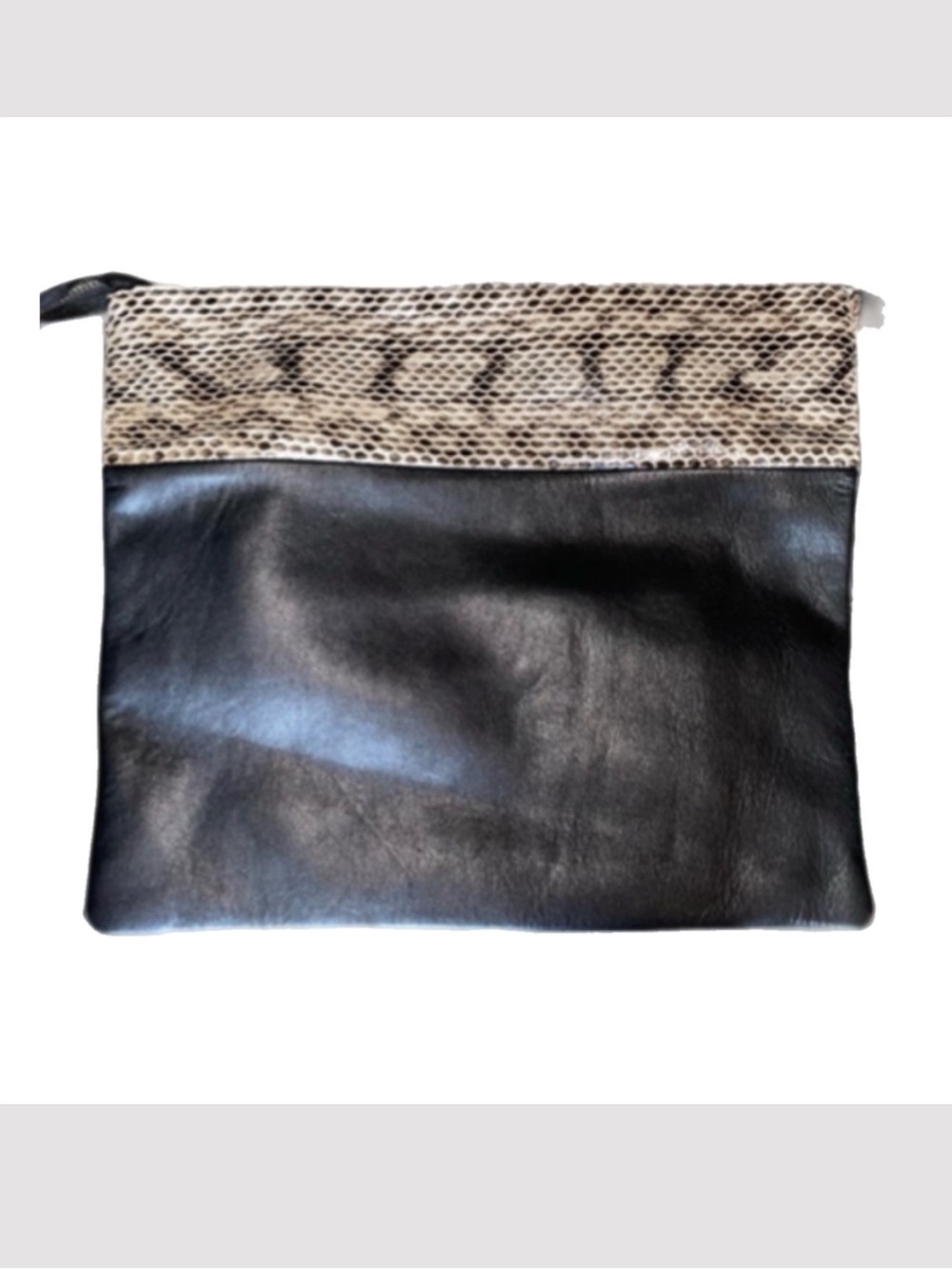 Vintage Perche’ Large Zippered 12x 11” pouch bag
